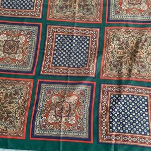 Brightly color and patterned scarf